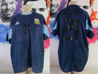 Vintage Argentina 2004 - 05 Away Shirt Adidas Soccer Jersey Cannigia 21 Size L