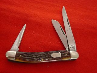 Vintage Schrade Made In Usa 3 - 5/8 " 3 Punch Blade Stockman 899 Stock Knife Ld