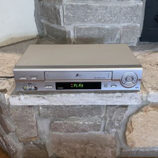 Zenith Vcs442 Silver 4 - Head Vcr Hifi Stereo Vhs Player Recorder Vintage