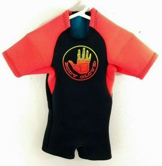 Vintage Body Glove Wet Suit Childrens Sz C - 0 Short Sleeve Shorts Neon