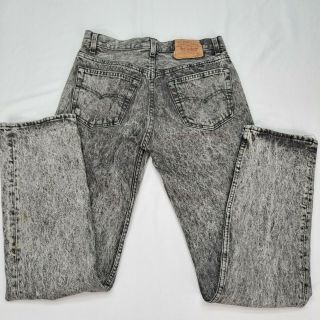 Vintage 80s Levi’s 501 Xx Button Fly Acid Wash Usa Made Denim Jeans Size 31 X 34