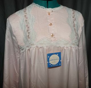 Vintage Satin Nightgown House Coat Barbizon Satin De Lys Glossy Slipper Bust 50