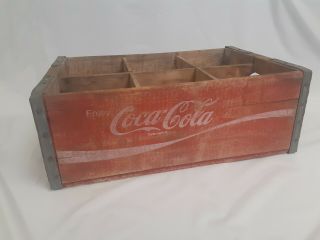 Rare Vintage Drink Coca Cola Wood Case,  Crate For Small Enjoy Coca Cola Glasses