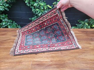 Vintage Hand Woven Small Wool Rug /mat