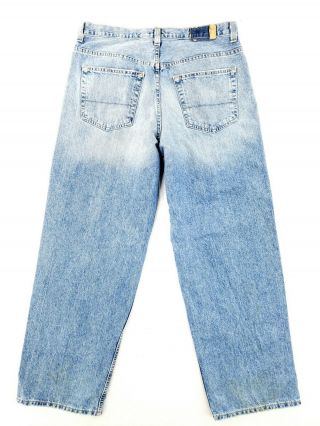 Vintage Aeropostale Loose Baggy Fit 34x32 Blue Jeans Classic 90s Grunge Wide Leg