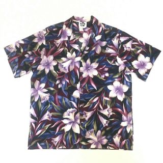 Hilo Hattie Vintage 1980s Hawaiian Shirt Mens Sz Xl Usa Multicolor Floral Print