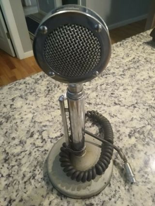Vintage Astatic D - 104 Microphone Ham Radio G - Stand Base 2 Pin Plug