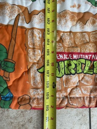 Vintage 1988 Teenage Mutant Ninja Turtles Tmnt Comforter Blanket 110” X 80 Read