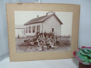 Old 1897 One Room School House Class Photo Saltair Ohio Oh Clermont County