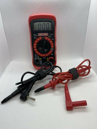 Craftsman Digital Multimeter 82140 W/ Cables And Battery.