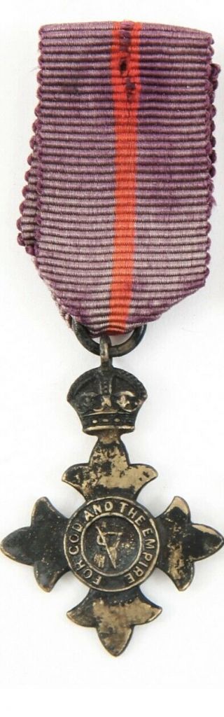 1919 Wwi Vintage Obe Order Of The British Empire 1st Type Miniature Medal Badge