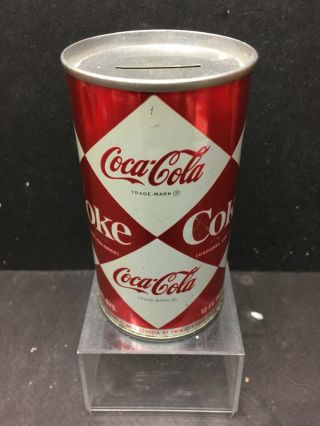 Vintage Coca Cola " Diamond Design " Bank Top Soda Can