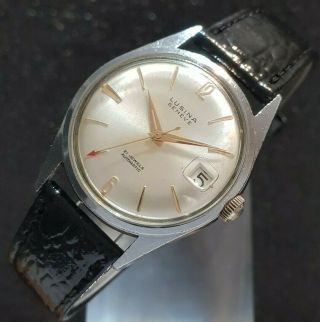 Vintage Lusina Geneve Automatic Watch 21j Cal Eta 2452 Waterproof Antimagnetic