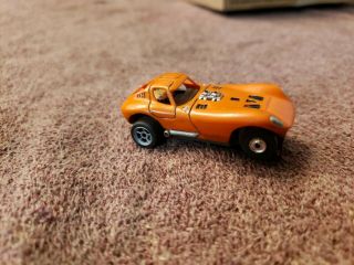 Vintage Aurora Thunderjet 500 Cheetah Ho Slot Car Orange Runs.  L@@k