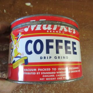 Vintage Market Brand Drip Grind Coffee 1 Lb Coffee Empty Can