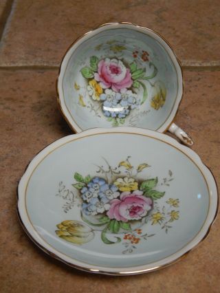 Vintage Paragon England China Wild Flowers Cup And Saucer