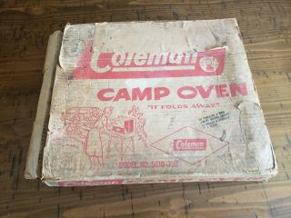 Vintage Coleman Diamond Model 5010 - 700 Camp Oven Box & Instructions