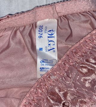 Vintage Olga Blush Color Lace Panties Size Medium 3