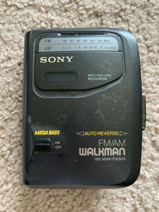 Vintage Sony Walkman Wm - Fx303 Am/fm Radio/cassette Player