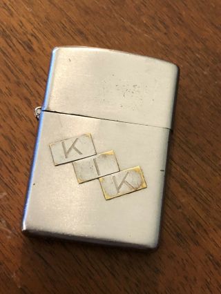 Vintage Zippo 1954 Lighter With Pipe Insert