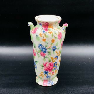 Vintage Royal Winton Grimwades Porcelain Old Country Chintz 4 " Pekin Bud Vase