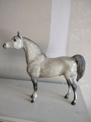 Breyer Vintage Traditional Proud Arab Stallion Pas Dapple Grey W/ Usa Stamp