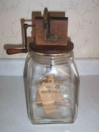 Vintage Tool,  N,  Dazey No.  40 Butter Churn With A Wooden Top,  Pat 