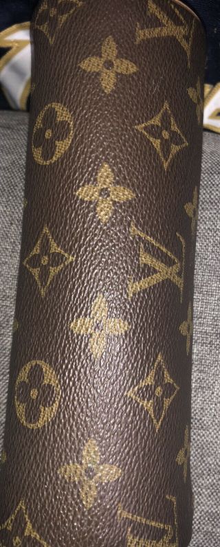 Vintage Authentic Louis Vuitton Cosmetic Makeup Pouch Zipper Monogram Brown Lv