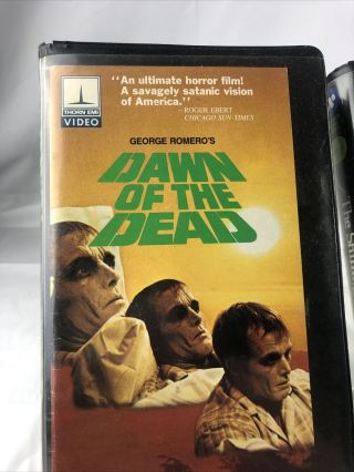 VINTAGE BETA MOVIE TAPES DAWN OF THE DEAD AND THE SHINING PAIR 2