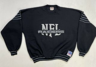 Vintage Nutmeg Oakland Raiders Nfl Crewneck Sweatshirt Men 