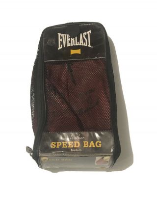 ⭐️vintage Everlast Gyro Balanced Red Leather Speed Punching Bag 4210