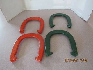 Vtg Double Ringer Official Diamond Pitching Horse Shoes 2½ Lb Usa Set Of 4