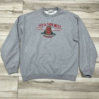 Vintage 80s Stanford University Pullover Crewneck Sweatshirt Size Large