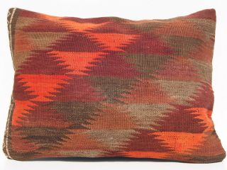 24 " X18 " Vintage Persian Handmade Rug Pillow Cover Wool Rectangle Kelim Area Rugs