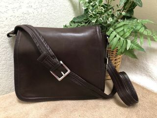 Vintage Fossil 1954 Brown Leather Handbag Shoulder Bag Organizer Key